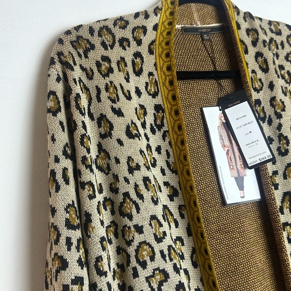 ❗️ NEW Max Sport $368 Maxi Duster Knit Cardigan Fall Colors Size Medium - Picture 8 of 12